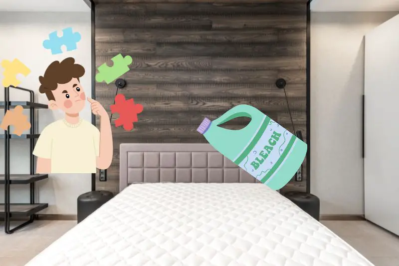can you spray bleach on a mattress