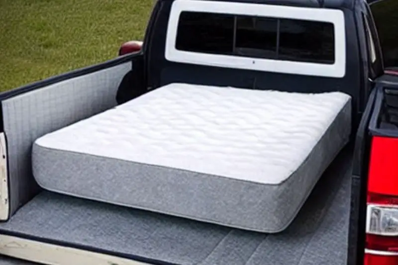 fitting king size mattress in bed of truck
