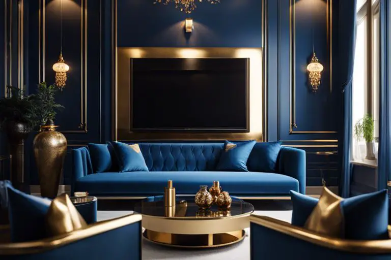 18 Blue and Gold Living Room Ideas for Bold and Elegant Inspiration