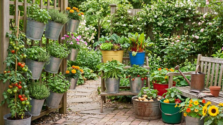23 Bucket Gardening Ideas That Turn Simple Containers into a Thriving Garden